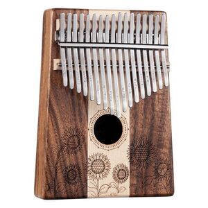 Kalimba 17 Key Thumb Piano Wood Mahogany with Tuner Hammer Music Instrument